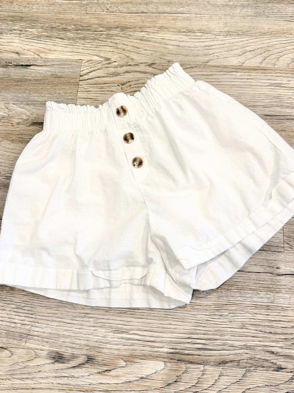 Style Rack Linen Shorts Pull On Elastic Natural Fibers